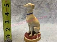 Vintage porcelain dog figurine (5in tall)