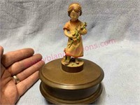 Reuge Swiss music box (carved girl on top)
