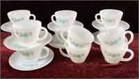 20 Pc. Set of Fire King Cups/Saucers