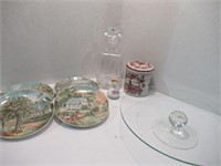 Glass Decanter / Glass Cake Plate