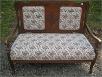 STUNNING ANTIQUE LOVESEAT - CLEAN-47X21X39 INCHES