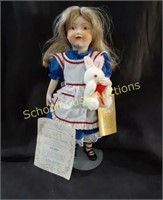 Franklin Heirloim Doll 13" tall " Alice in