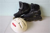 Roller Skates Size 10 & Helmet Elbow Guards