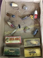 Flat of lures. 4 in boxes
