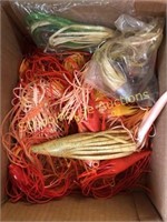 Box of lures some have hooks