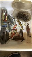 Stone lures, old lures, big hooks, etc