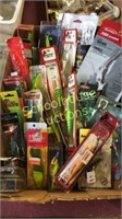 Flat of new lures, etc