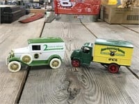 Two 1/32 Scale John Deere Truck Banks