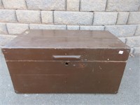 NICE WOODEN CHEST WITH INSERT 33X18X16 INCHES