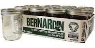 Bernardin Mason Jar With Snap Lids 12 Pieces