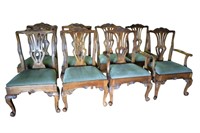 8 French Mahogany Dining Chairs