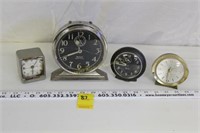 4 Vintage Alarm Clocks-2 Baby Bens & BigBen Deluxe