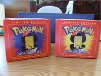 Pokemon 23k Gold Trading Cards Limited Ed. Qty 2