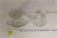 Pressed Glass Serving dishes