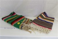 2 Vintage Serape Blankets