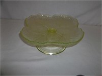Vaseline Glass? Yellow/Green Glass Dish
