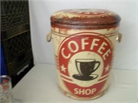 Coffe Shop Cushioned Container: 17.5" Tall