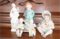 Piano Baby, Andrea Boy & Girl Figurine, Victorian