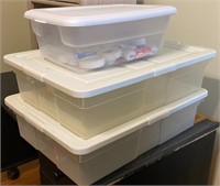 3 Storage Totes with Lids