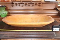 Antique Wooden Dough Bowl with Handles 22 1/2"