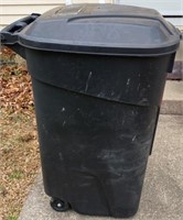 32" Tall Trash Tote on Rollers