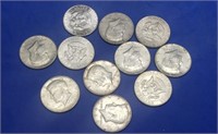 11 - 1964 90% Silver Kennedy Half Dollars
