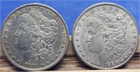 1881 & 1886 Morgan Silver Dollars