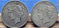 1922-S & 1926-D Peace Silver Dollars
