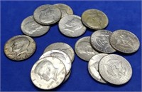 15 - 40% Silver Kennedy Half Dollars