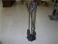 Brass Fire Place Tools: 32" Tall