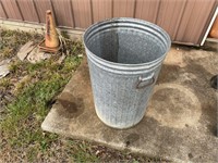 Large Galvinized Trash Can