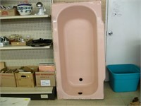 Vintage Pink Cast Iron Tub: 5' long / 31" wide