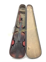 Violin in wooden case