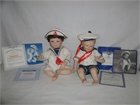 Billy & Justin Ceramic Dolls # 807fa-#5572e