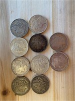 10 Morgan Silver Dollars, Common Dates and Mints