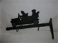 Vintage Cast Iron Sign Hanger: 13.5" Long  5" Tall