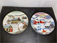 2 Betsy Bates Christmas Plates