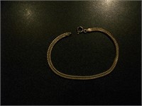7" Herringbone Bracelet Marked 925 Italy - 4.9g
