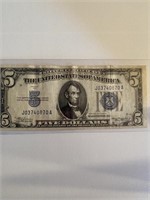$5.00 Silver Certificate Series 1934A