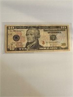 $10.00 Federal Reserve note, Series 2004A...