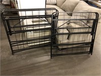 Metal twin foldable frames and mattresses