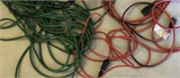 115 - RED & GREEN HEAVY DUTY EXTENCION CORDS