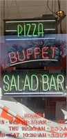 Lighted Sign "Salid Bar", "pizza", "Buffet"