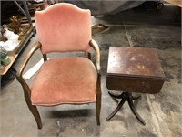 Arm chair and tea table
