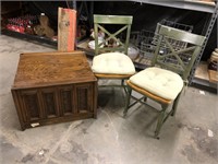 Pair of chairs and end table