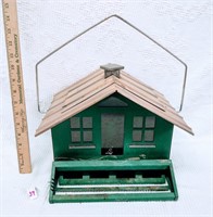 metal bird house w/ metal roof