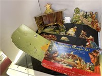 1950's Cardboard Christmas Nativity #743