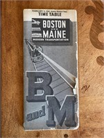 Boston and maine Time Table, February 1, 1941