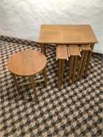Ensemble tables pliantes danoise Poul Hundevad