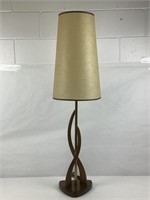 Lampe de table en bois et métal MCM